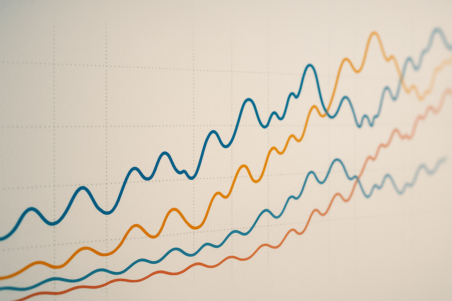 Grafico astratto che rappresenta l’andamento delle quote sportive nel tempo